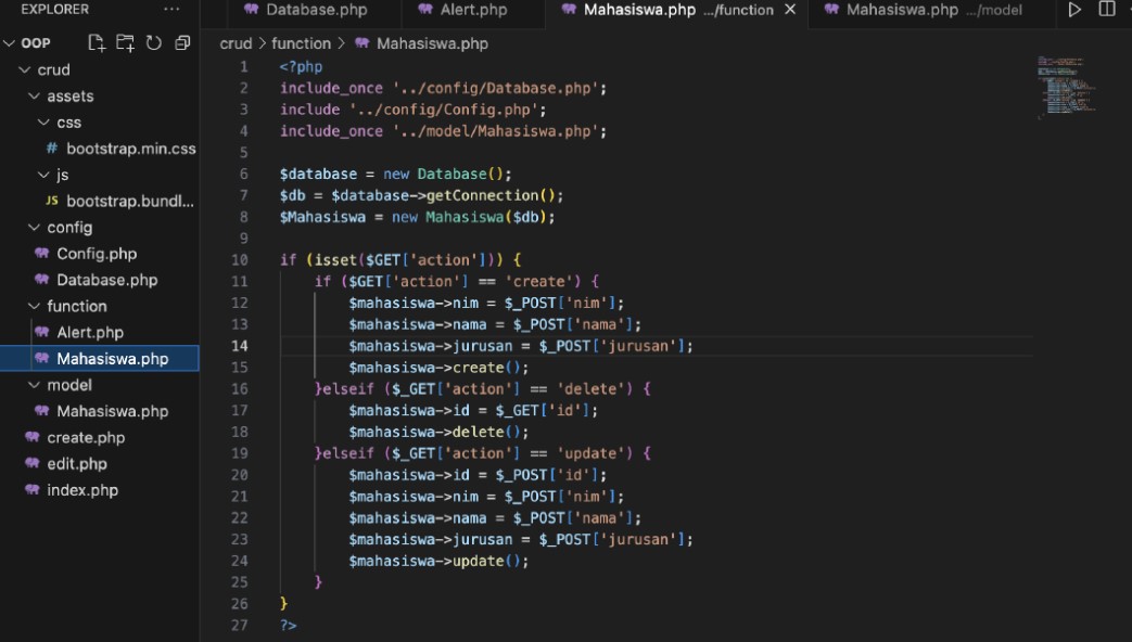 Controller fungsi Mahasiswa